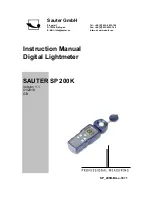 Предварительный просмотр 1 страницы sauter SP 200K Instruction Manual