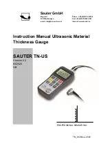 Предварительный просмотр 1 страницы sauter TN-US Instruction Manual