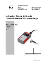 Предварительный просмотр 1 страницы sauter TO-EE Instruction Manual