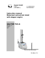 Preview for 1 page of sauter TVO-S Series Instruction Manual