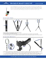 Preview for 1 page of Savage RINGLIGHT BEAUTY VIDEO KIT Setup & Usage