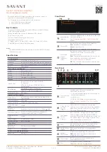 Savant AMP-2000-00 Quick Reference Manual preview