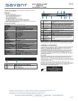 Preview for 1 page of Savant AMP-8125 Quick Reference Manual