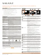 Preview for 1 page of Savant HST-SIPA1SM Quick Reference Manual