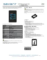 Savant IBB-100L Quick Reference Manual preview