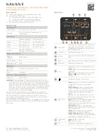 Preview for 1 page of Savant IRX-LN01 Quick Reference Manual