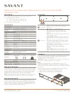 Savant PAV-AOM8C-10 Quick Reference Manual preview