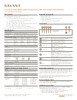 Предварительный просмотр 1 страницы Savant PAV-VIM1CP2 Series Quick Reference Manual