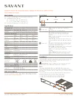 Savant ProAV 16 Quick Reference Manual preview