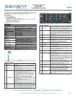 Preview for 1 page of Savant SLN-88BT Quick Reference Manual