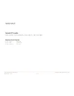 Savant SMA-5000 Series Deployment Manual preview