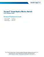 Preview for 1 page of Savant SSA-3220 Manual