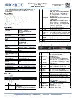 Preview for 1 page of Savant SSA-4012-00 Quick Reference Manual