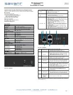 Savant SSC-P008 Quick Reference Manual preview