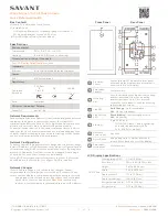 Предварительный просмотр 1 страницы Savant Wally Quick Reference Manual