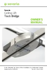 Savaria Ceiling Lift Track Bridge Owner'S Manual preview