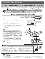 Предварительный просмотр 2 страницы Savi 3013 Savi Note Installation And User Manual