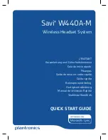 Preview for 1 page of Savi W440A-M Quick Start Manual