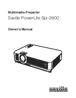 Предварительный просмотр 1 страницы Saville PowerLite Spi-2600 Owner'S Manual