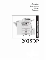 Savin 2035DP Operating Instructions Manual preview