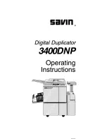 Savin 3400DNP Operating Instructions Manual preview