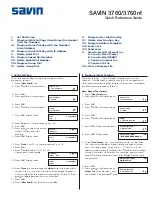 Savin 3760nf Quick Reference Manual preview