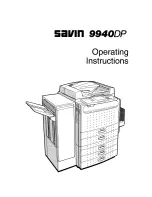 Savin 9940DP Operating Instructions Manual preview