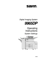 Savin 9965DP System Settings предпросмотр