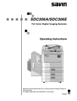 Предварительный просмотр 1 страницы Savin SDC306A Operating Instructions Manual