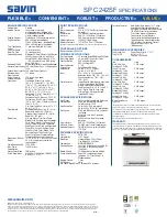 Предварительный просмотр 4 страницы Savin SP C242SF Specifications