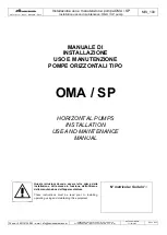 Preview for 1 page of SAVINO BARBERA OMA 100 Installation, Use And Maintenance Manual