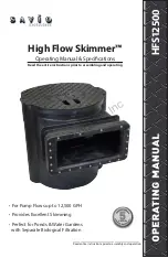 Savio High Flow Skimmer HFS12500 Operating Manual & Specifications preview