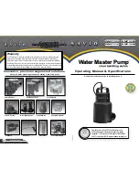 Savio Water Master Clear Pump Series Operating Manual & Specifications предпросмотр