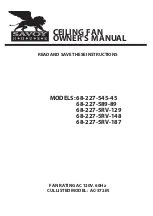 Preview for 1 page of Savory 68-227-545-45 Owner'S Manual