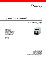 Savory Mini-Conveyor Toaster ST-1 Operator'S Manual preview