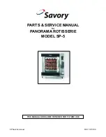 Предварительный просмотр 1 страницы Savory SP-5 Service Manual And Parts List