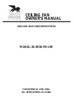 Preview for 1 page of Savoy House 26-9536-FD-196 Owner'S Manual