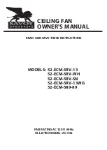 Savoy House 52-ECM-589-89 Owner'S Manual предпросмотр