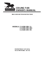 Предварительный просмотр 1 страницы Savoy House 52-ECM-5RV-13 Owner'S Manual