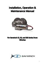 Savwinch 1000CS Installation, Operation & Maintenance Manual предпросмотр