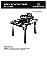 Preview for 1 page of Sawmaster M1030 Owner'S Manual