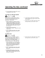 Preview for 12 page of Sawmaster R1040 Owner'S Manual