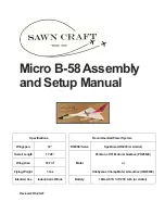 Preview for 1 page of Sawn Craft Micro B-58 Assembly And Setup Manual