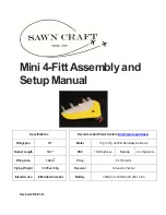 Sawn Craft Mini 4-Fitt Assembly And Setup Manual preview