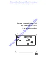 Preview for 13 page of Sawo ASV 3-15 Assembling And Operating Instructions