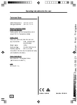 Предварительный просмотр 24 страницы Sawo ASV 3 Assembling Instructions Operating Instructions