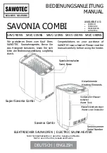 Sawotec SAVONIA COMBI SAVC-105NS Manual preview