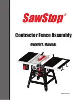 SawStop CNS-SFA Owner'S Manual preview