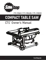 Preview for 1 page of SawStop CTS-120A60 Owner'S Manual