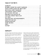 Preview for 3 page of SawStop CTS-120A60 Owner'S Manual